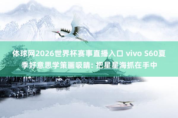 体球网2026世界杯赛事直播入口 vivo S60夏季好意思学策画吸睛: 把星星海抓在手中