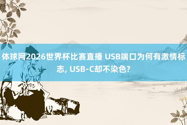 体球网2026世界杯比赛直播 USB端口为何有激情标志, USB‑C却不染色?
