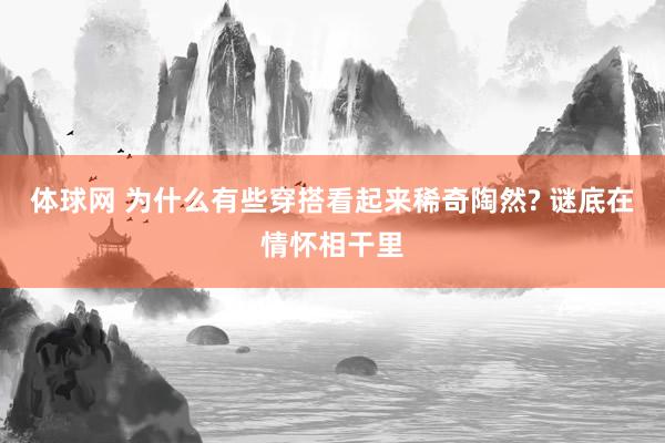 体球网 为什么有些穿搭看起来稀奇陶然? 谜底在情怀相干里
