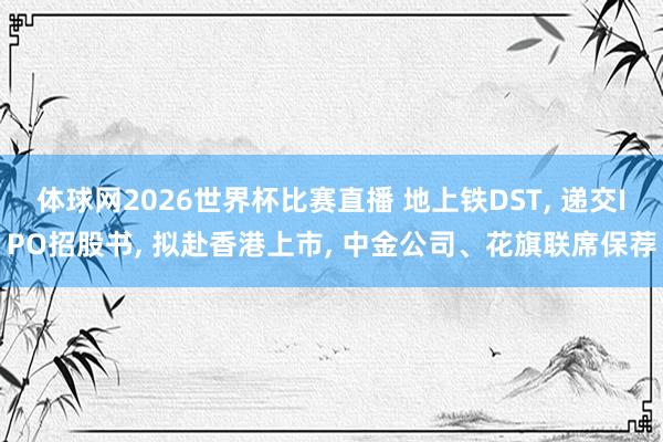 体球网2026世界杯比赛直播 地上铁DST, 递交IPO招股书, 拟赴香港上市, 中金公司、花旗联席保荐