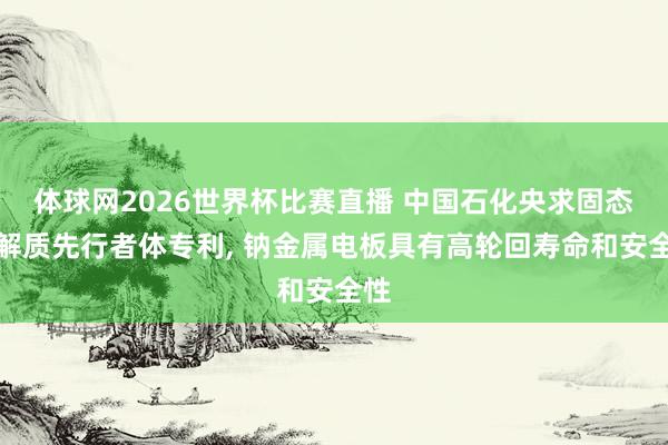 体球网2026世界杯比赛直播 中国石化央求固态电解质先行者体专利， 钠金属电板具有高轮回寿命和安全性
