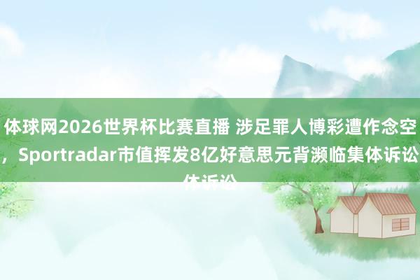 体球网2026世界杯比赛直播 涉足罪人博彩遭作念空，Sportradar市值挥发8亿好意思元背濒临集体诉讼