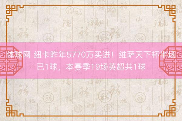 体球网 纽卡昨年5770万买进！维萨天下杯半场已1球，本赛季19场英超共1球